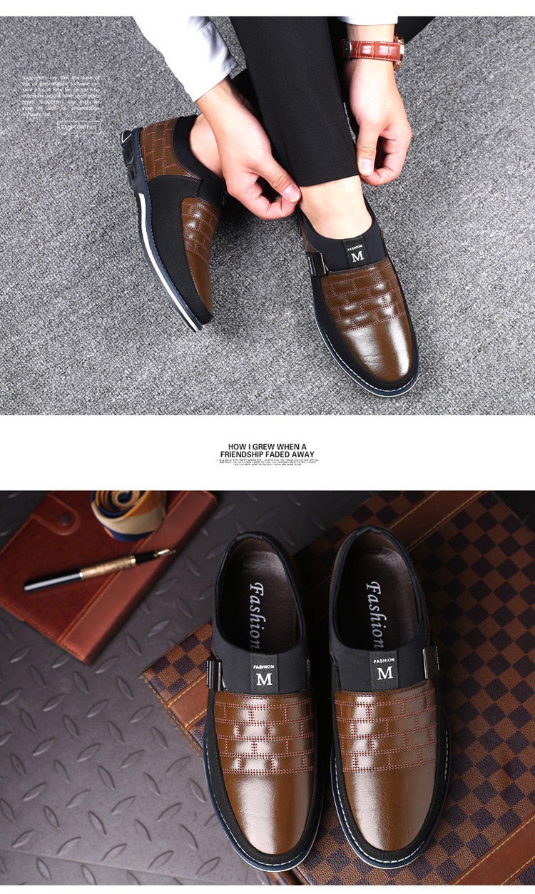 Men's Casual Suede Panelled Slip-One Shoes