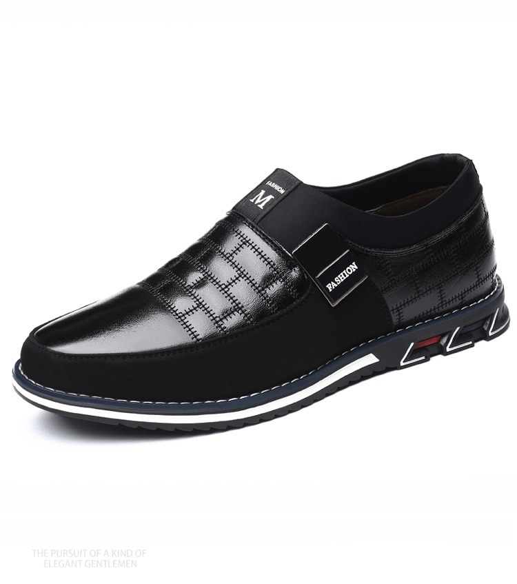 Men's Casual Suede Panelled Slip-One Shoes