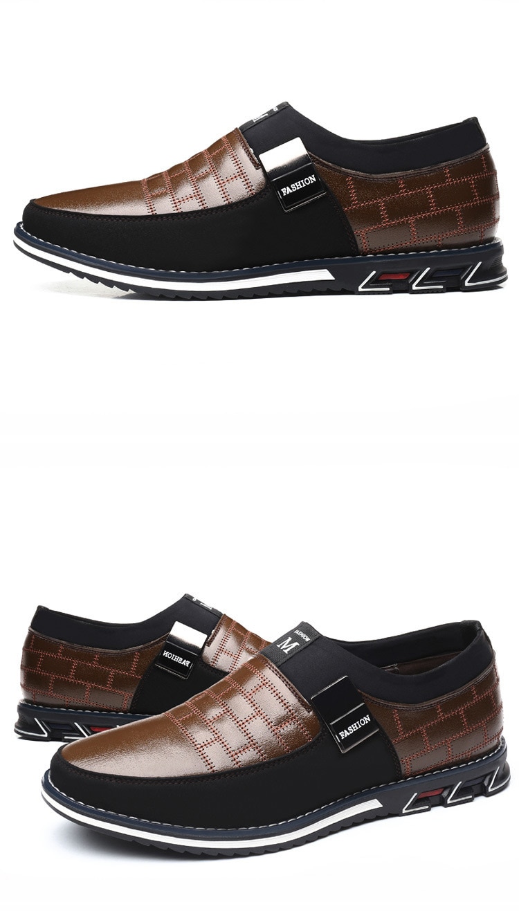 Men's Casual Suede Panelled Slip-One Shoes