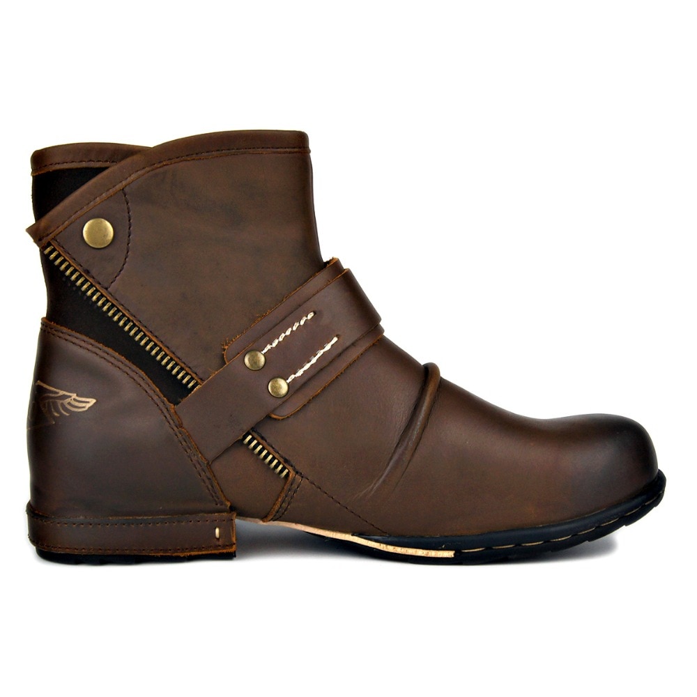 Men's Genuine Leather Combat Boots - Image 3