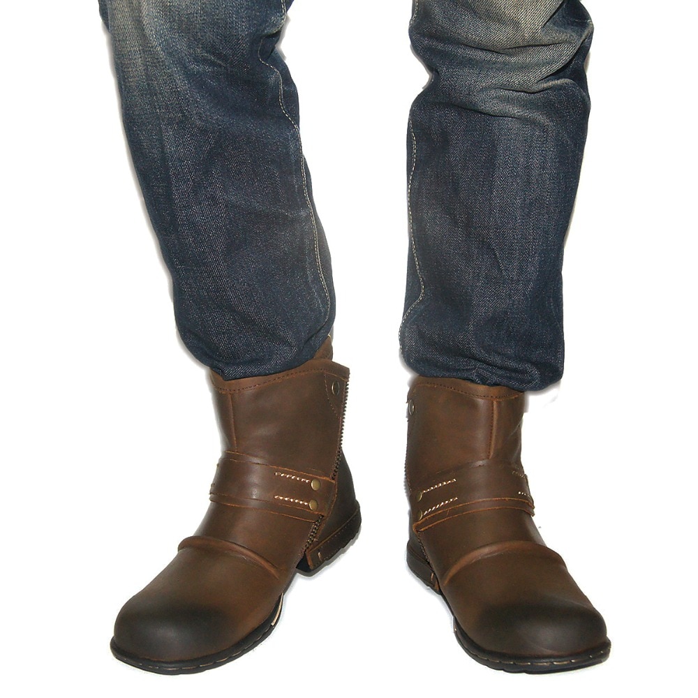 Men's Genuine Leather Combat Boots - Image 6